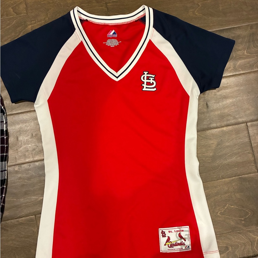 Majestic Red and Navy Kids Jersey
